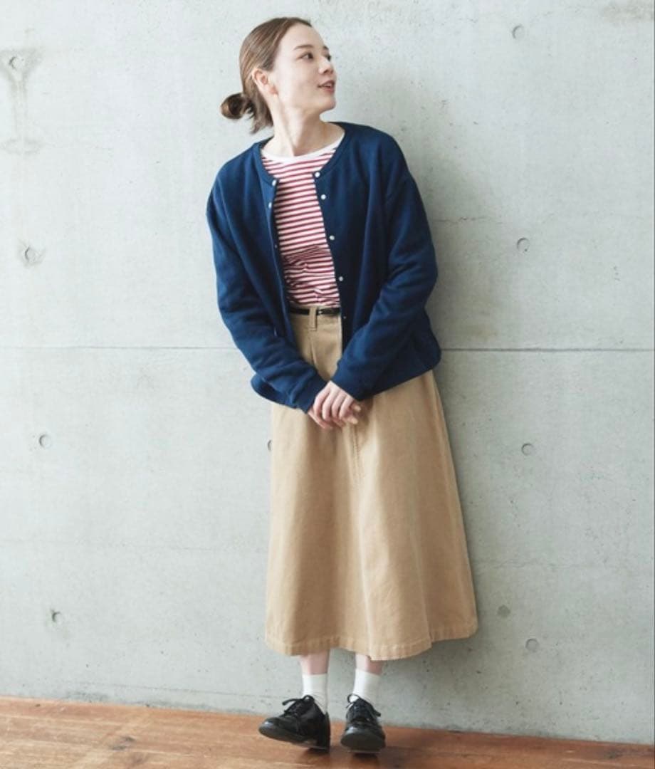 PAR ICI バイアスコール Aラインスカート