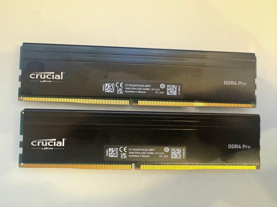 Crucial DDR4-3200 Pro メモリ 2枚セット 16GB×2