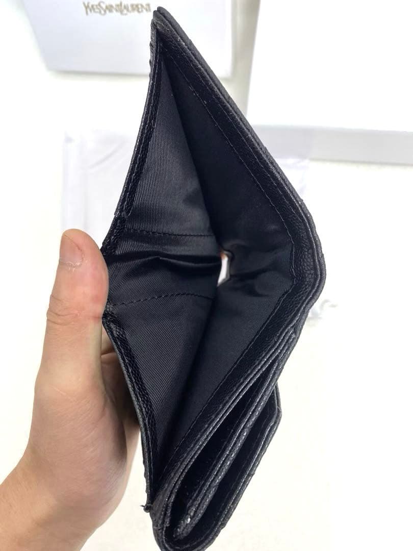 Saint Laurent ブラック 三つ折り財布