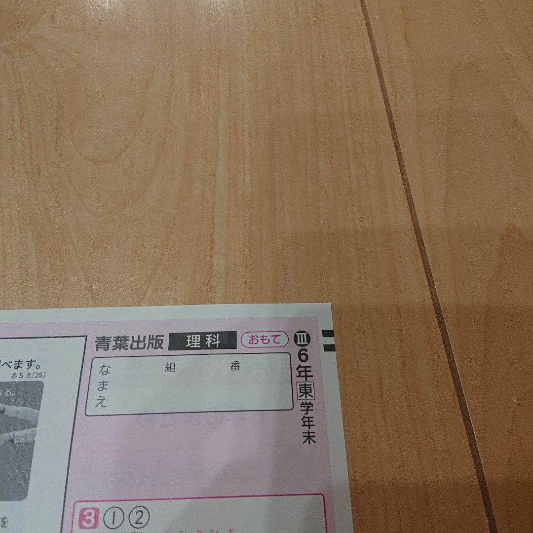 ６年 理科 カラーテスト