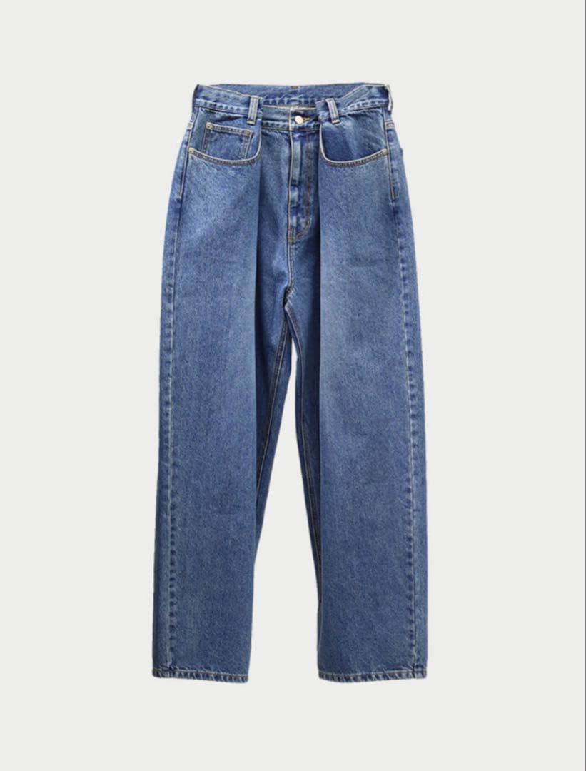 新品 MACHATT ウエストタックデニム ブルー36 S マチャット