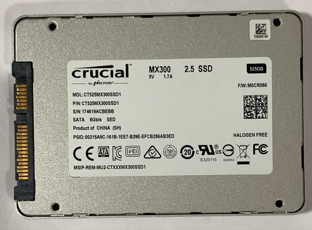 Crucial MX300 525GB SSD 正常99%　使用時間2997