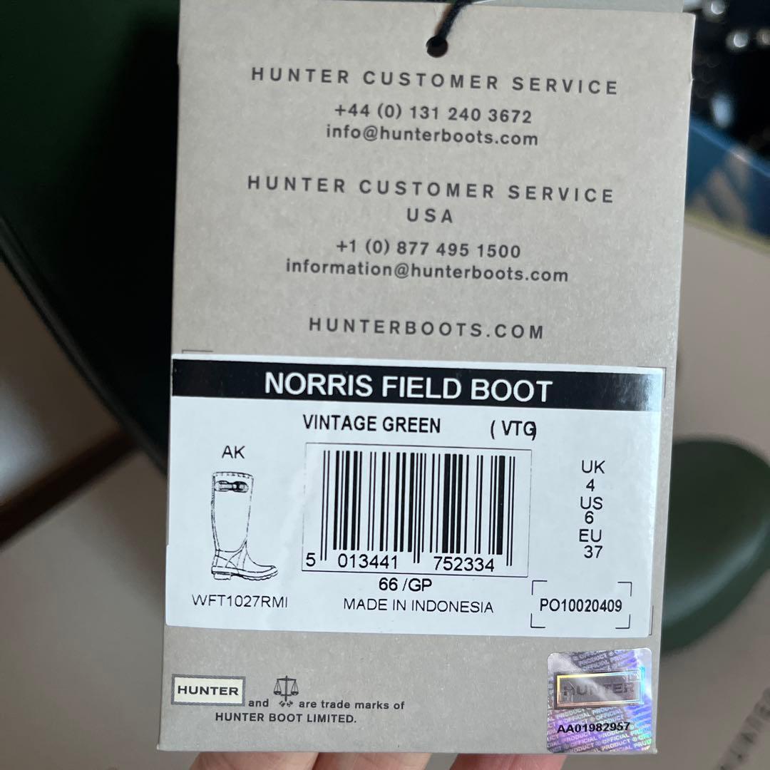 お値下げ中！HUNTER FIELD 長靴 UK37 オリーブ