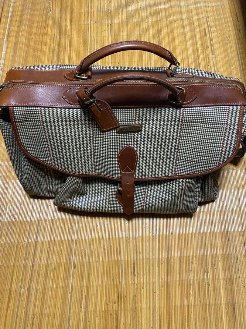極美品 ラルフローレン 千鳥柄チェック柄 ボストンバッグ