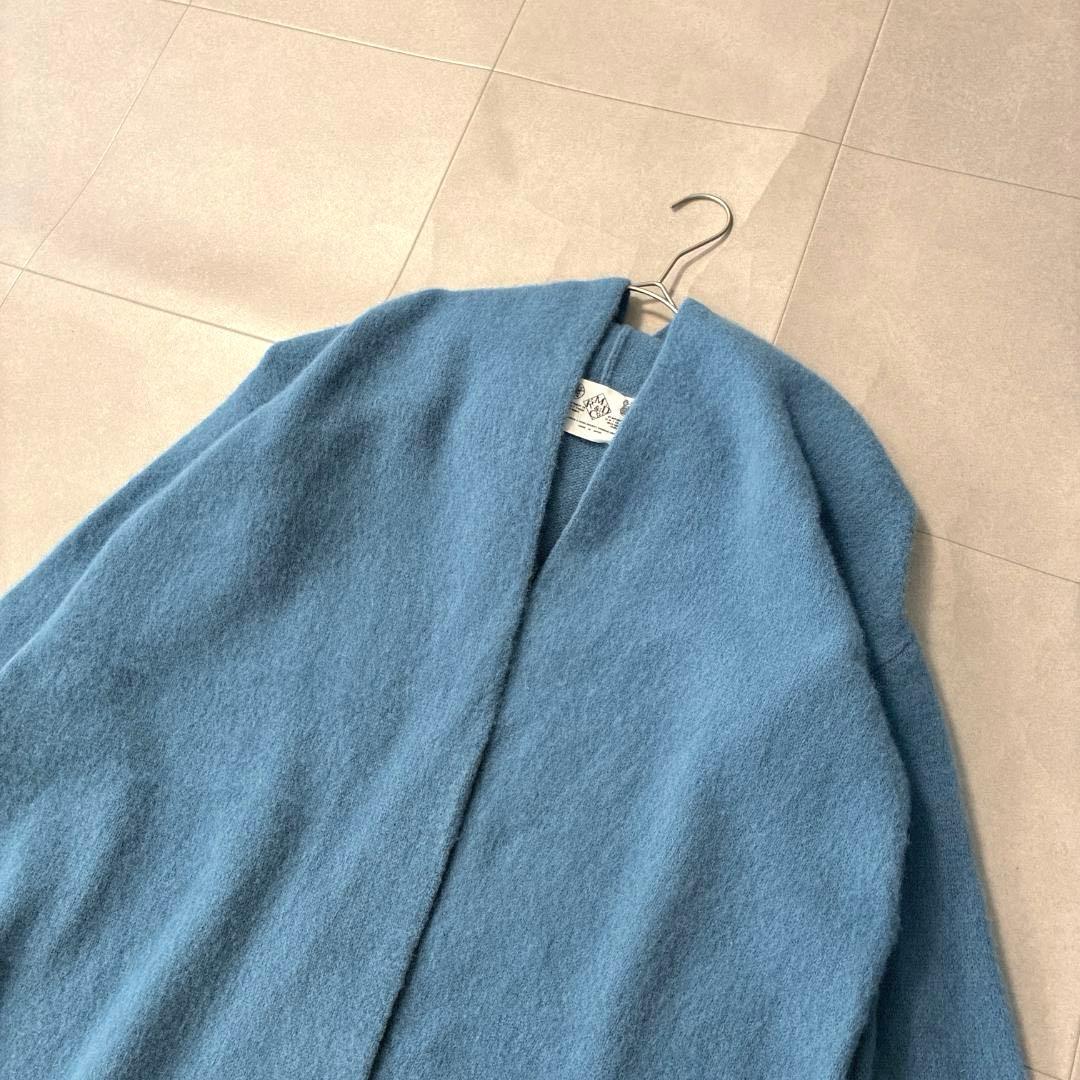 R&D.M.Co- オールドマンズテーラー♡圧縮ニットローブ ニットコート 青