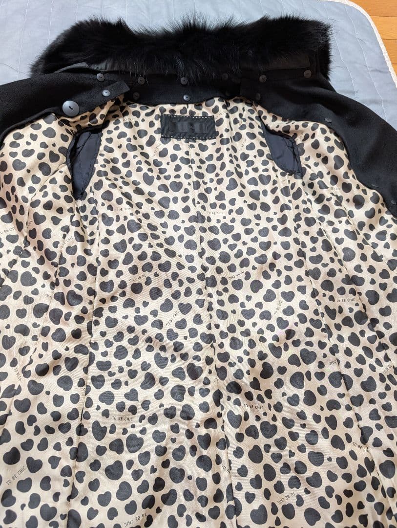 TO BE CHIC カシミア100%　ファー付きロングコート