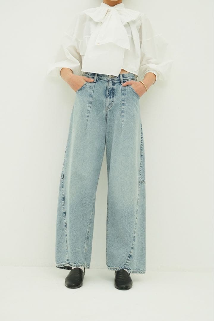 パンツ CLANE COCOON BULKY DENIM PANTS