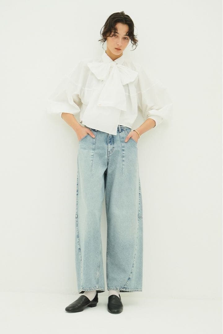 パンツ CLANE COCOON BULKY DENIM PANTS