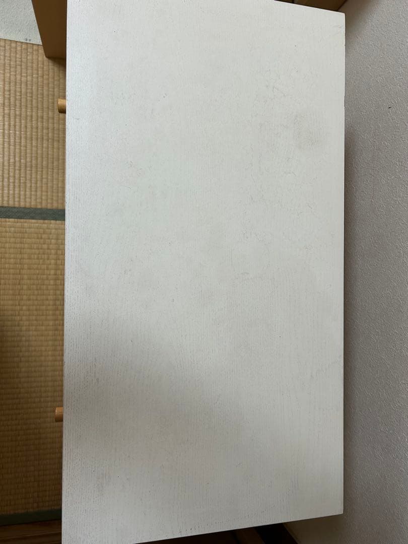 ホワイト 3段チェスト 木製脚付き　モモナチュラル