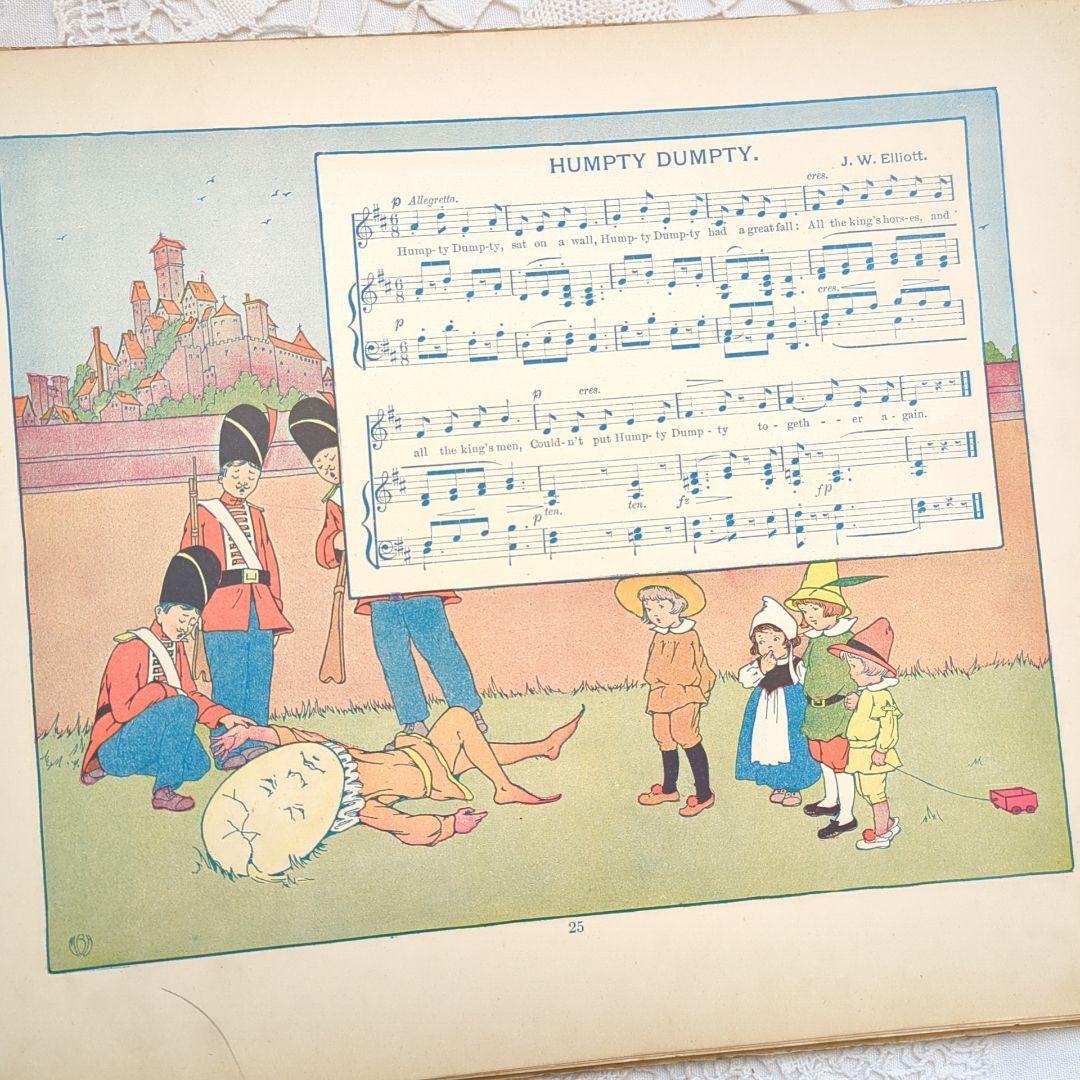 稀少1915年アンティーク絵本 マザーグース 洋書 ヴィクトリアン ヴンテージ