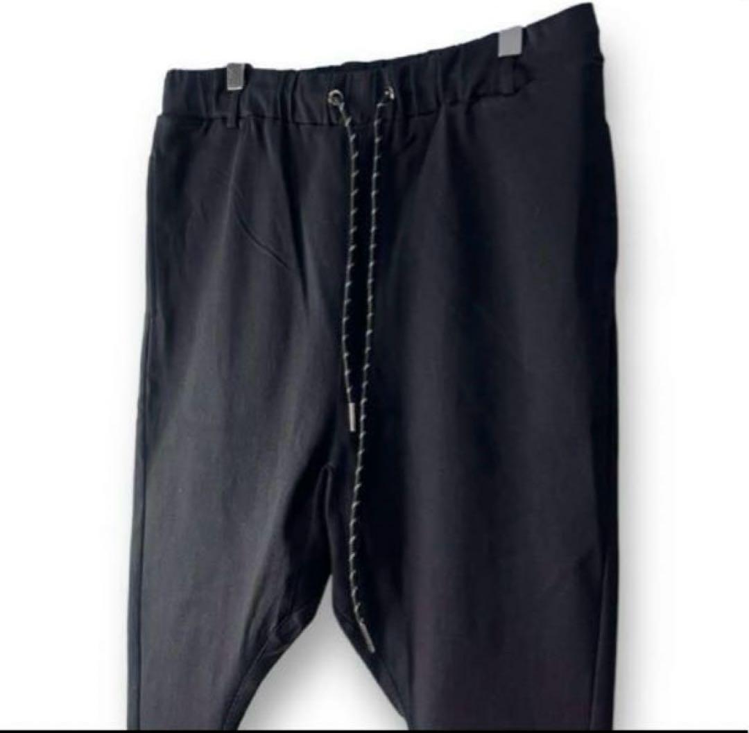 【極美品】CAMBIO・カンビオ・サルエルスーパーストレッチパンツ　ブラック　S