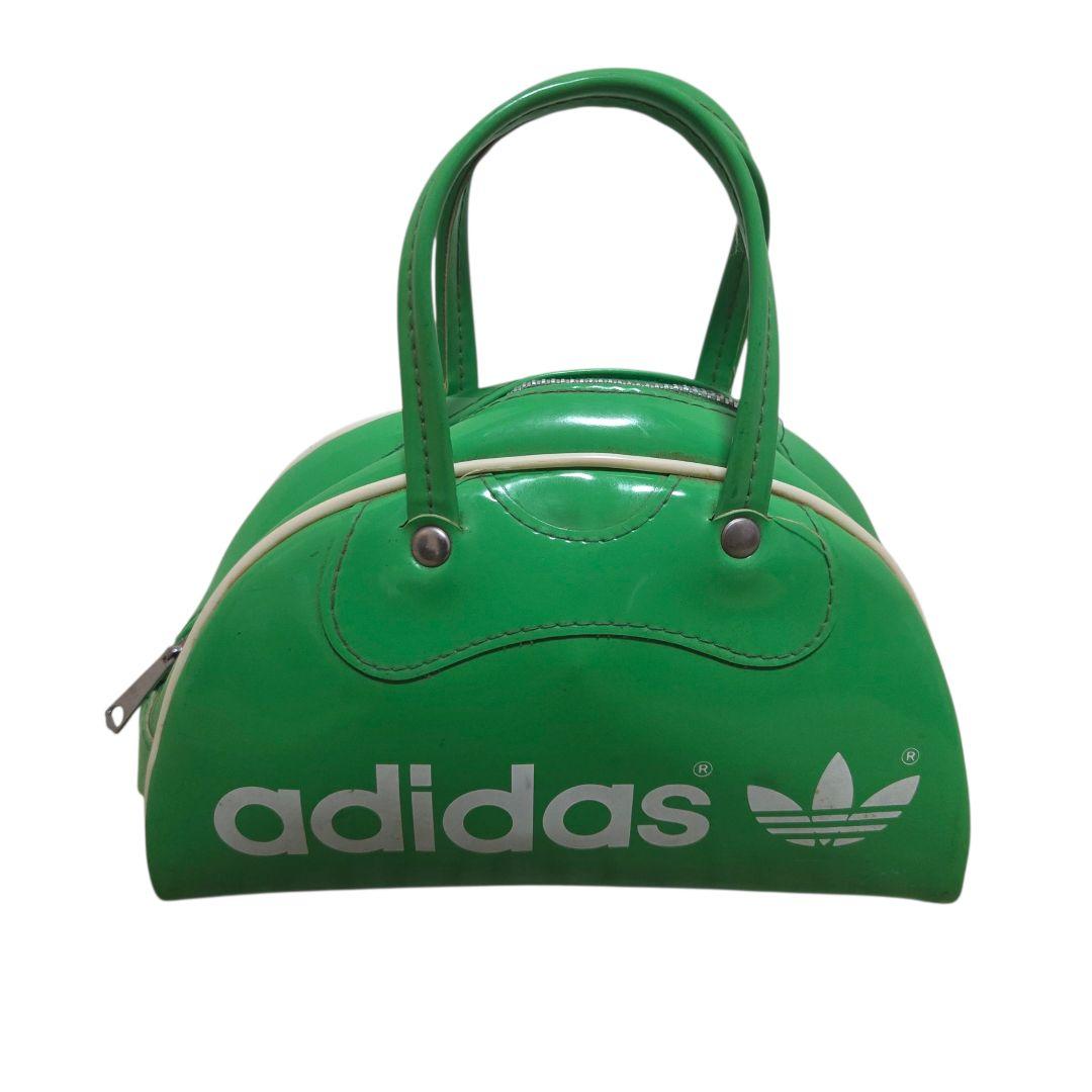 Adidas ミニボストンバッグ レトロ エナメル 稀少 グリーン y2k