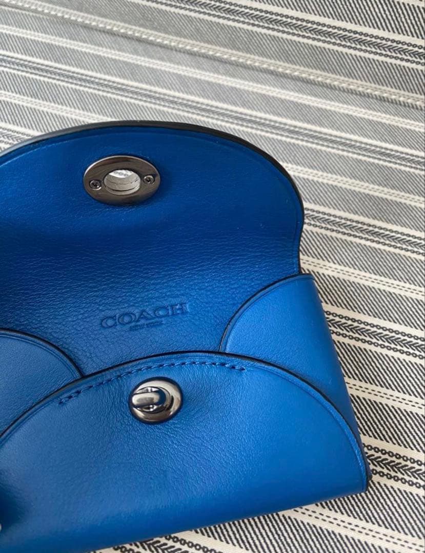 【激レア！新品】COACH☆名刺入れ/カードケース ブルー