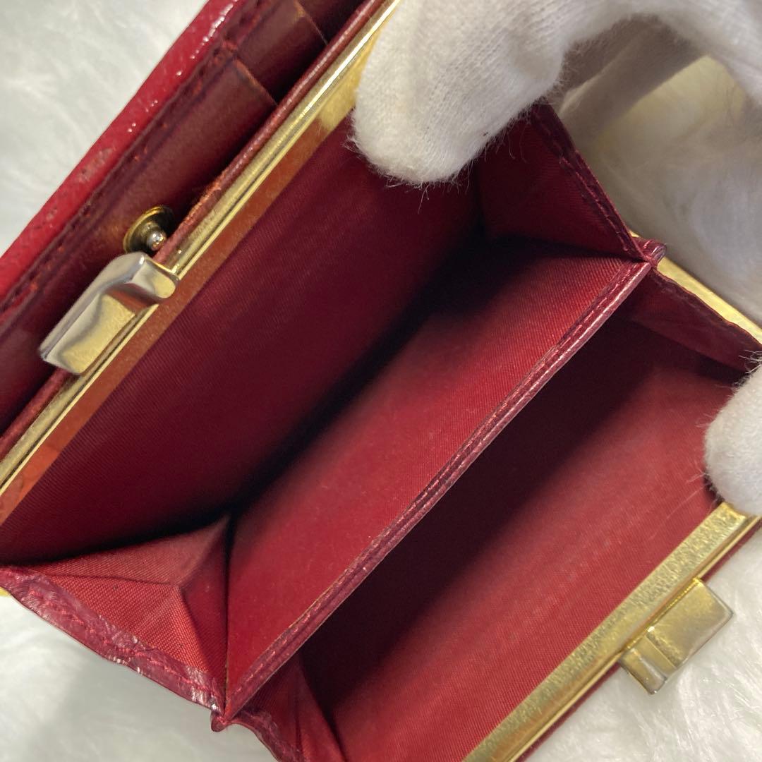 Christian Dior トロッター 二つ折り財布 赤 オブリーク