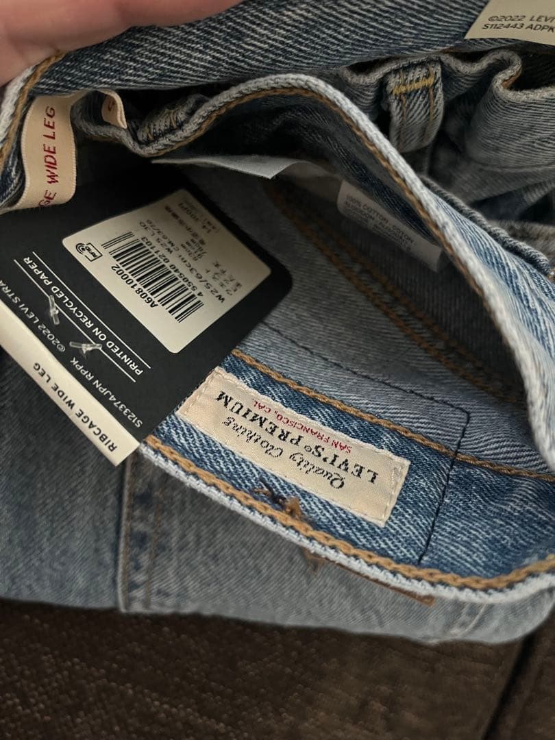 試着のみ タグ付Levi＇s/リーバイス RIBCAGE WIDE LEG