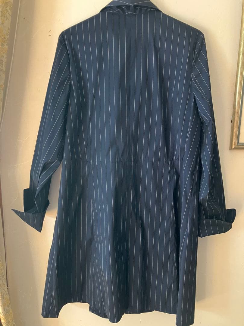 新品未使用PINOREネイビー ストライプ テーラードジャケットコート40サイズ