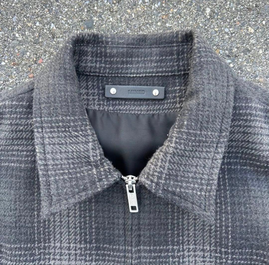 短丈 MINEDENIM Flannel blouson ブラック スケーター
