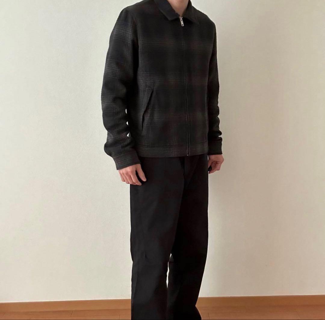短丈 MINEDENIM Flannel blouson ブラック スケーター