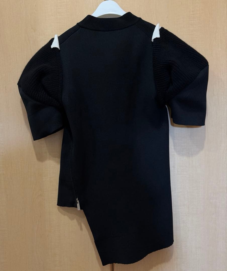 Green様 ★sacai サカイ★黒 スウェット ジャージ 半袖 カットソー