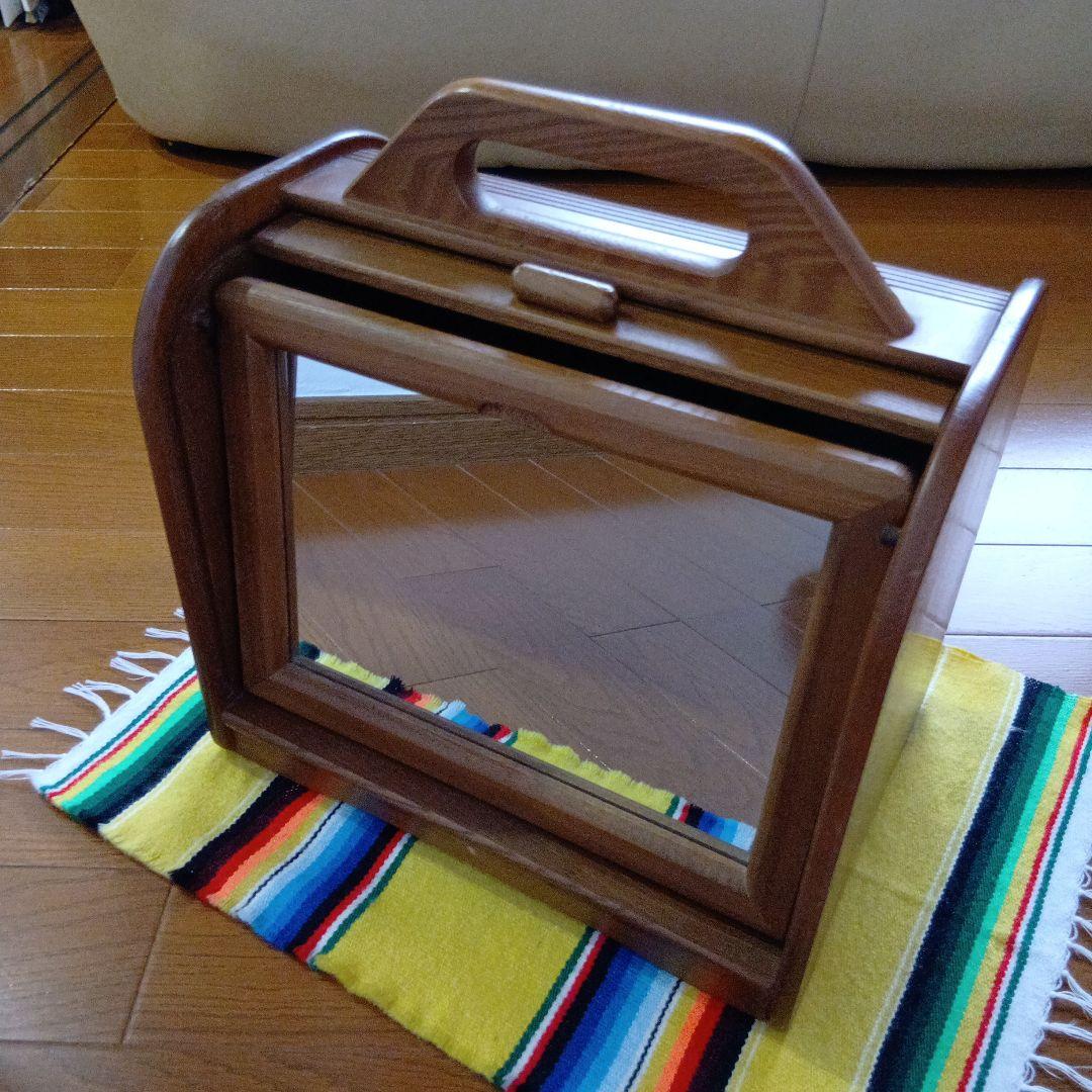 【どら】木製 持ち出し便利 コスメボックス