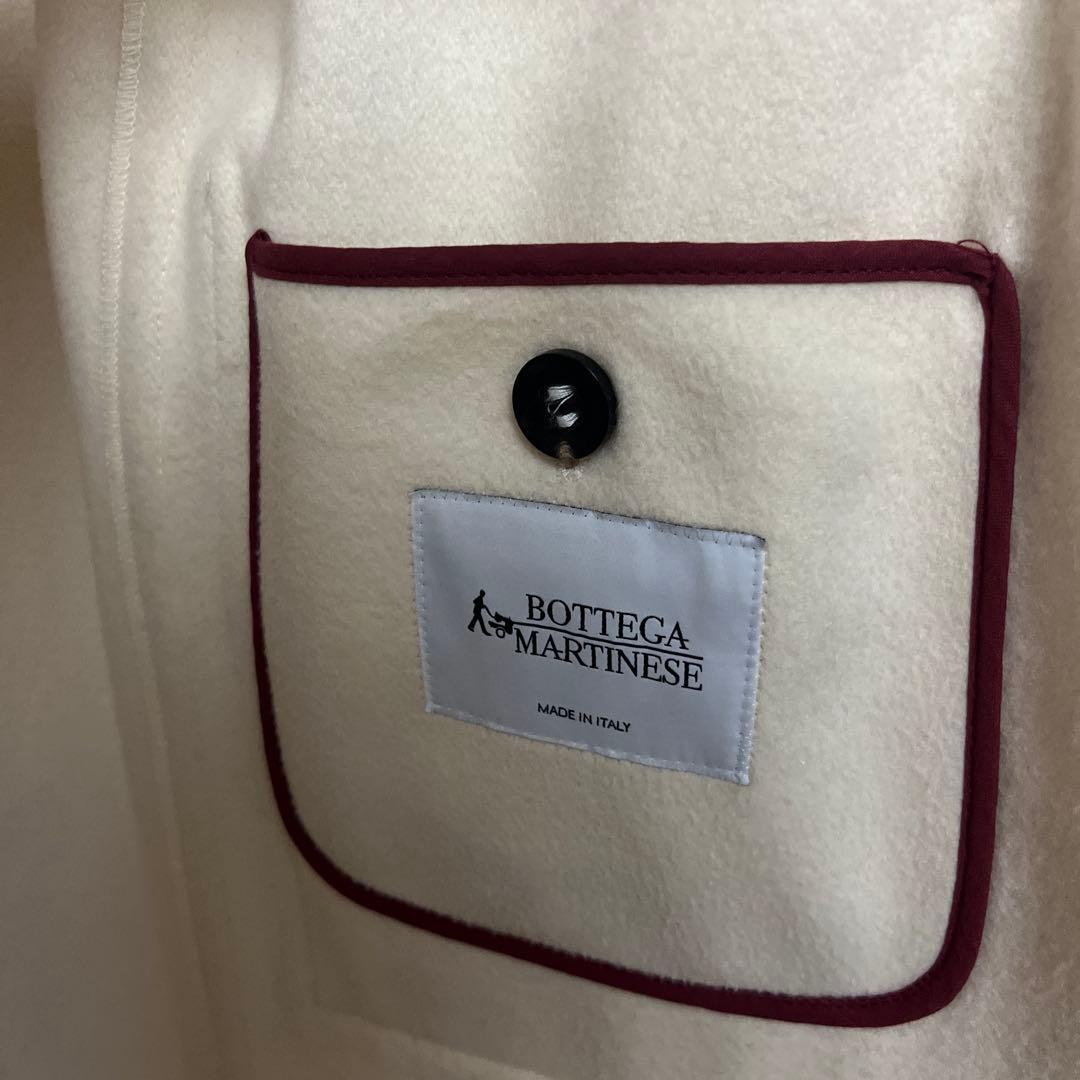 【極美品】BOTTEGA MARTINESE イタリア製 ダッフルコート白　46
