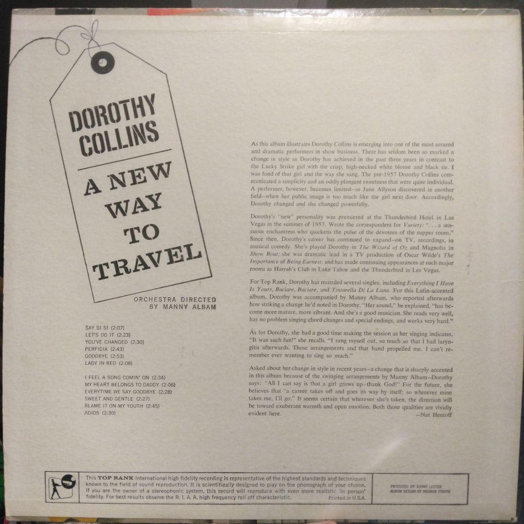 ['60年USモノプロモ盤LP]ドロシー・コリンズ/ニューウェイトゥトラベル