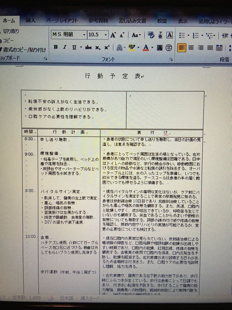 ほたる様 看護学校 看護学生 看護過程 アセスメント 実習記録 レポート 国試