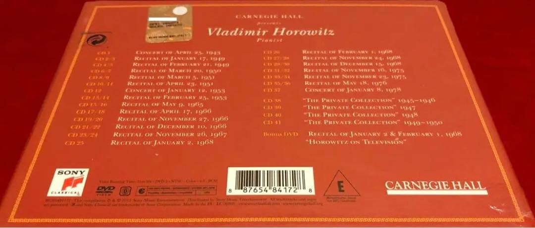 クラシック VLADIMIR HOROWITZ LIVE AT CARNEGIE HALL