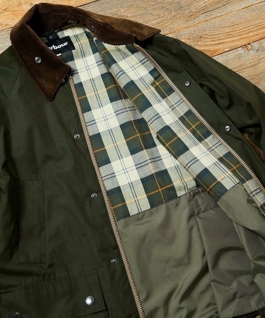 Barbour 別注 BEDALE OS Sleeve オリーブ　ノンオイル