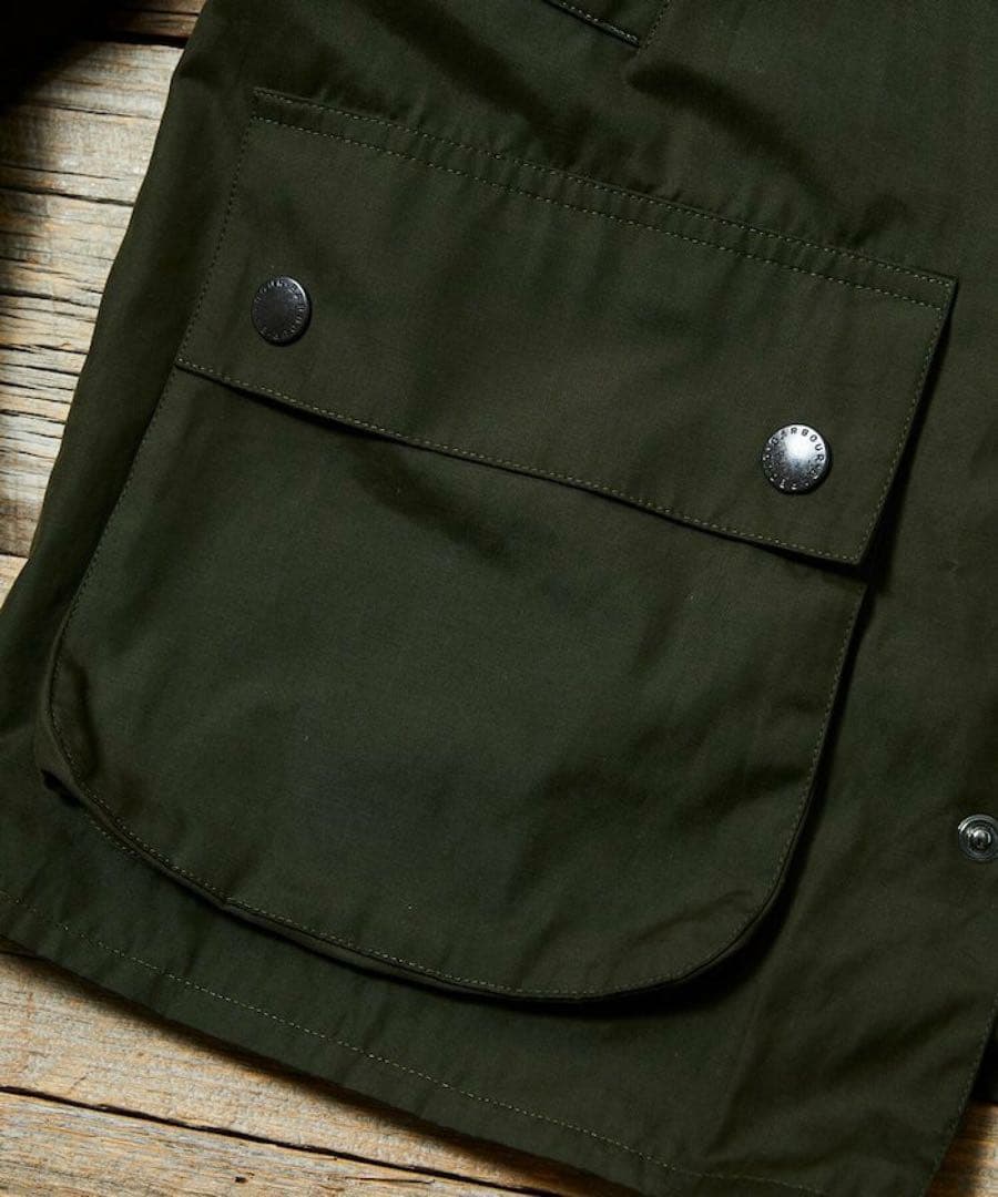 Barbour 別注 BEDALE OS Sleeve オリーブ　ノンオイル