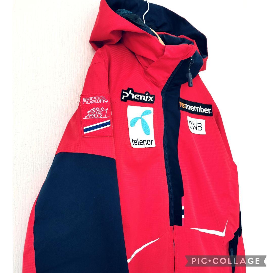 美品☆phenix アルペンモデル　スキーウェア 男の子 160 赤青　上下