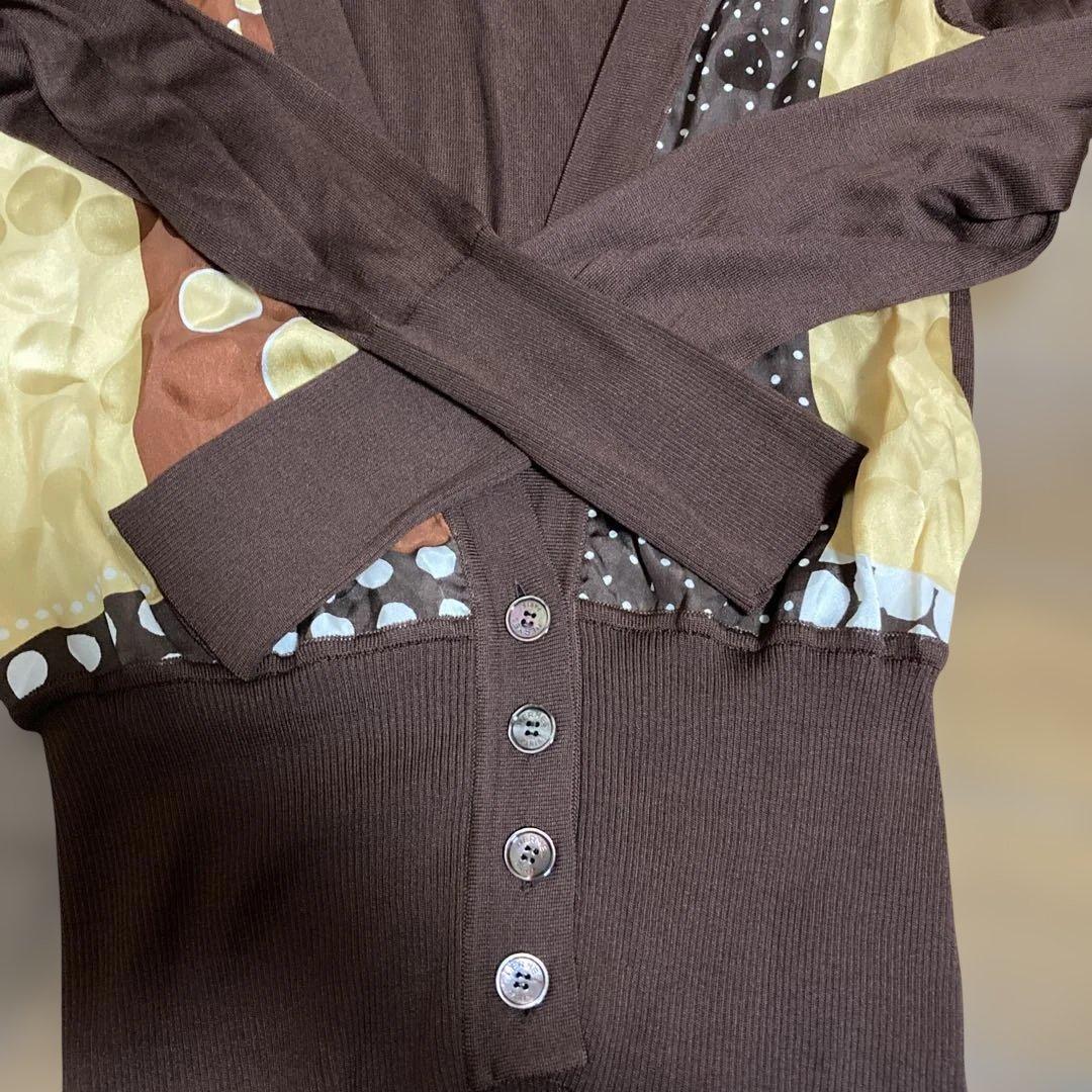 エルメス　シルク　ニット　カーディガン