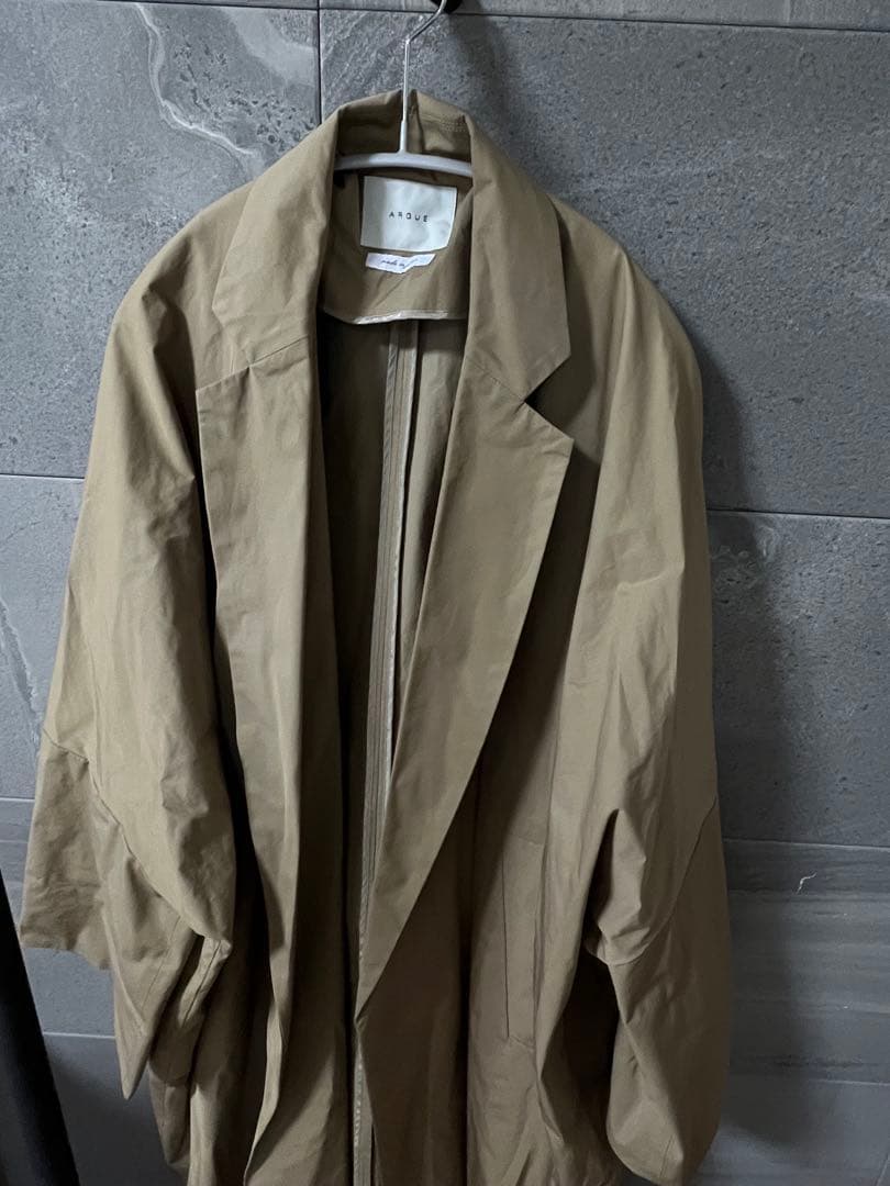 ジャケット・アウター ARGUE ESSENTIAL WIDE OVER TRENCH COAT