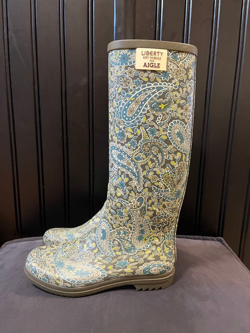 AIGLE ×リバティ　レインブーツ EU36 大きめ