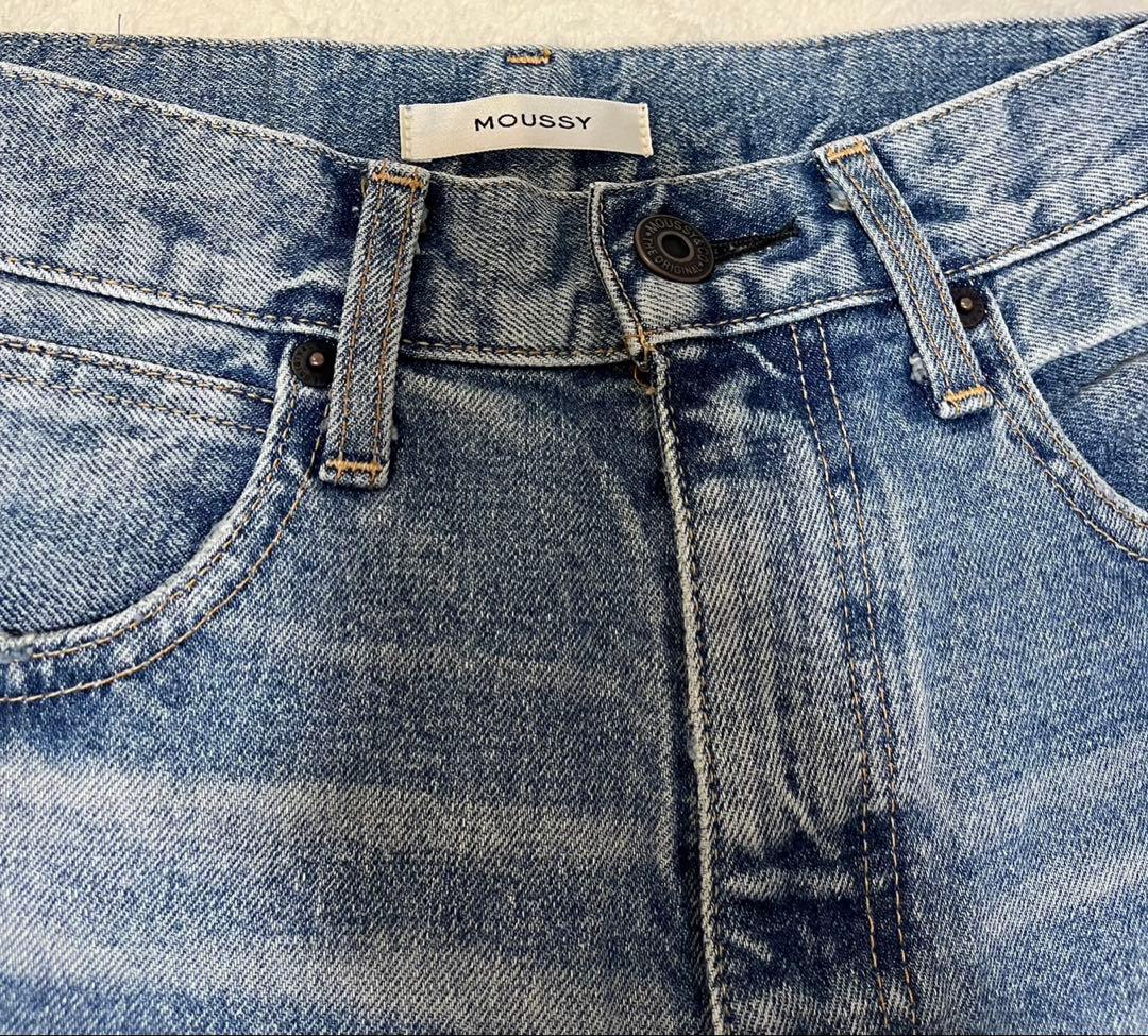 moussy MVS flare 25インチブルーフレ アブーツカットデニム