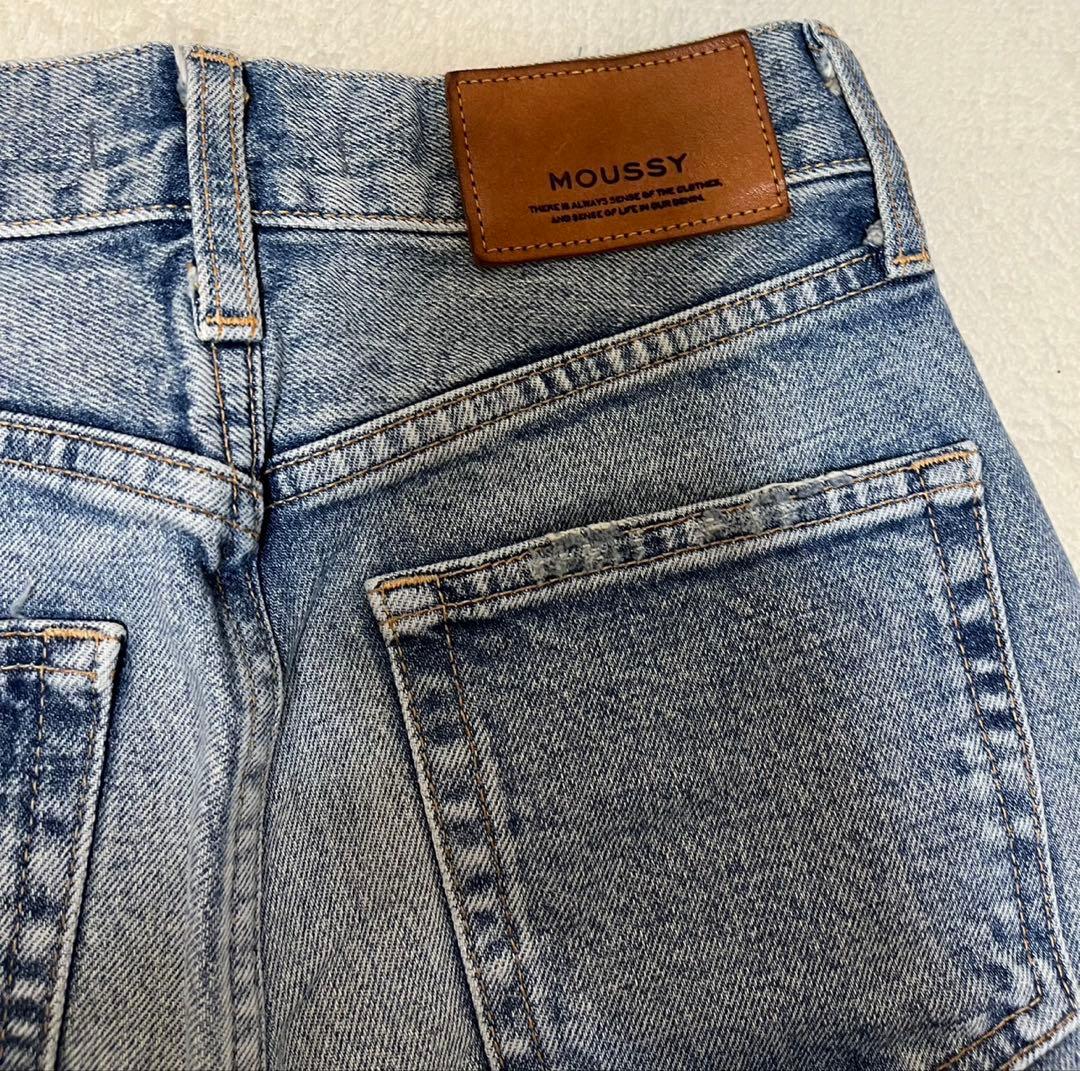 moussy MVS flare 25インチブルーフレ アブーツカットデニム