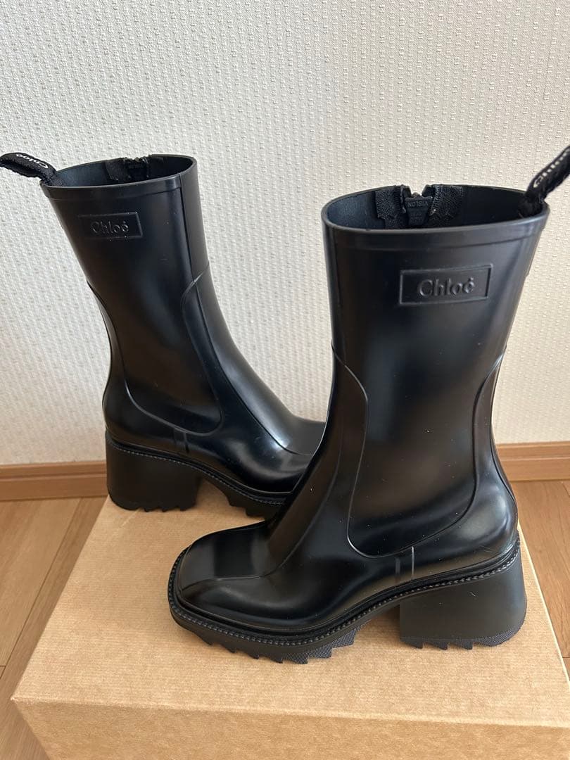 Chloe クロエ　BETTY レインブーツ　黒　36