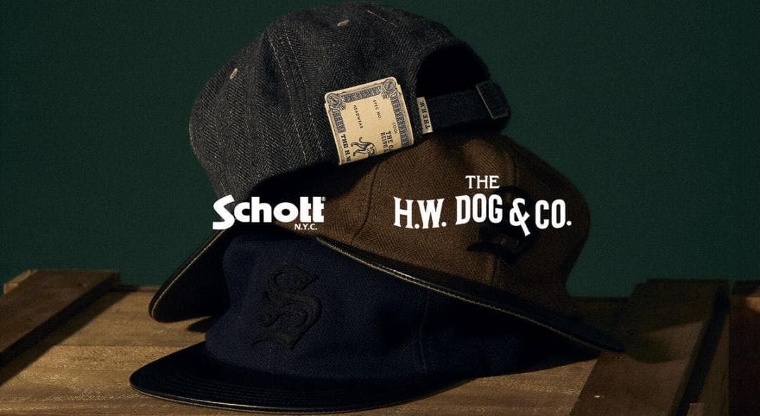 THE H.W.DOG&CO × schott ショット コラボキャップ①