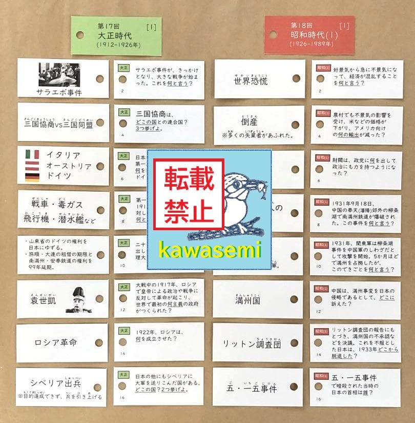 決定版【中学受験】予習シリーズ社会 [歴史] 暗記カード 早稲アカa