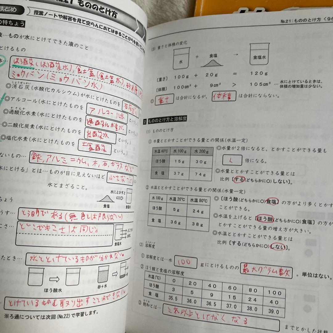 浜学園　小5 算数　理科　テキスト
