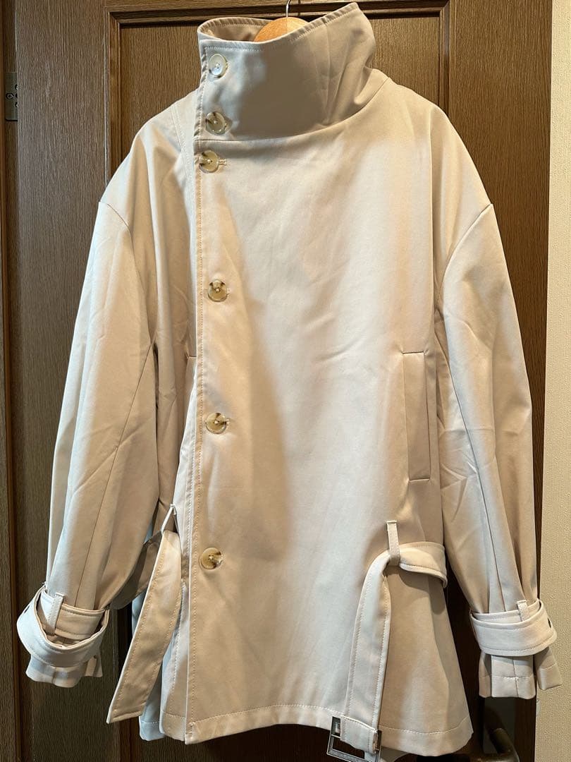 即完売PELLICULE「stand collar trench coat」新品