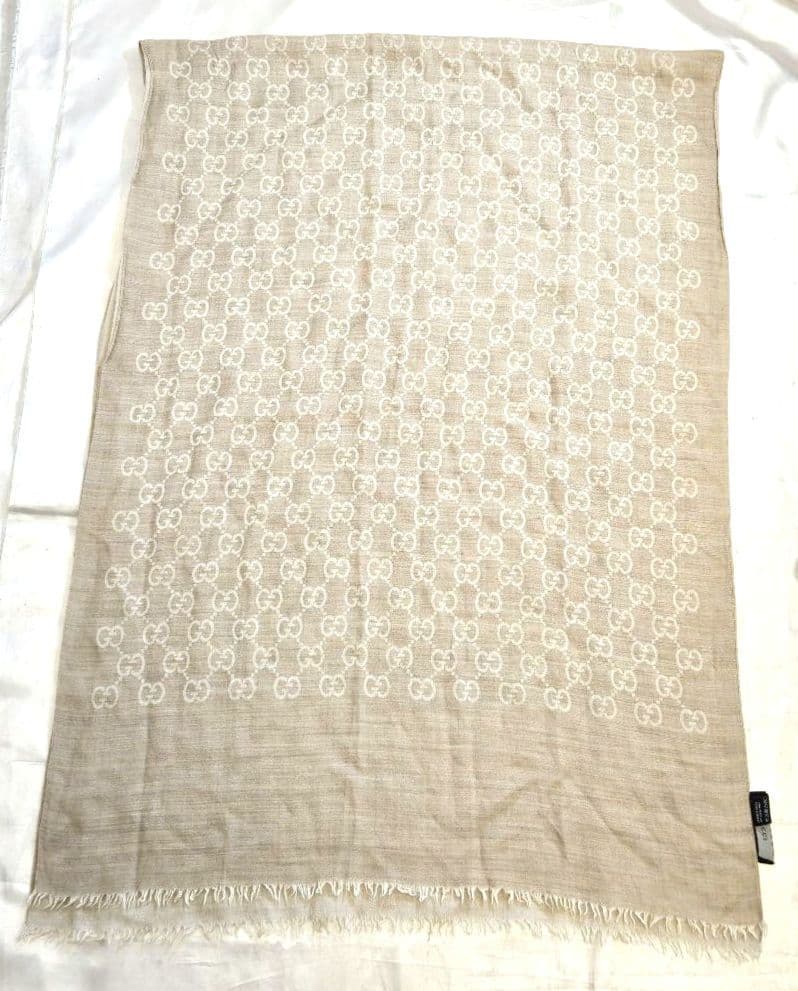 フォロー割　正規品　GUCCI　グッチ　ストール　ショール　マフラー　GG　ロゴ