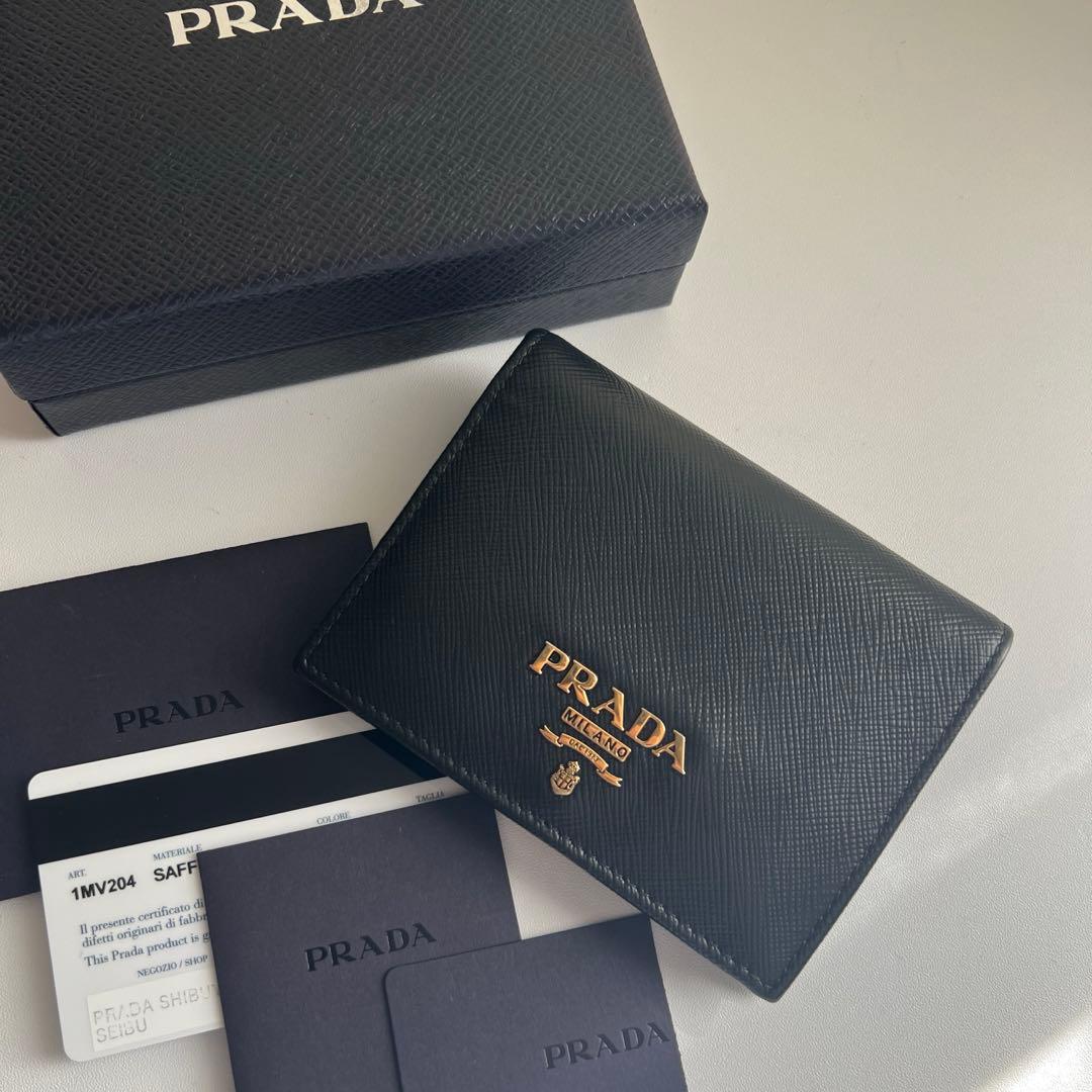 213 極上美品 PRADA プラダ 2つ折り財布