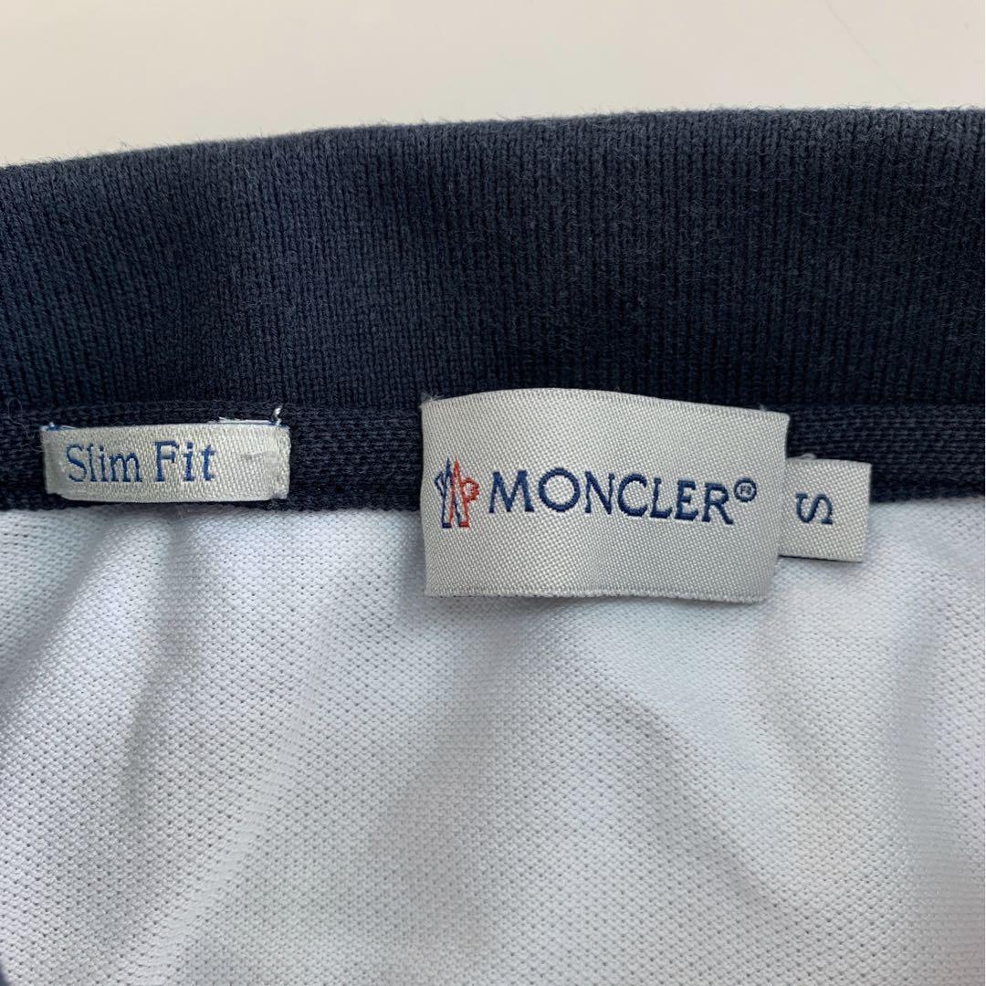 【美品】 モンクレール MONCLER トップス S ポロシャツ 半袖 ホワイト