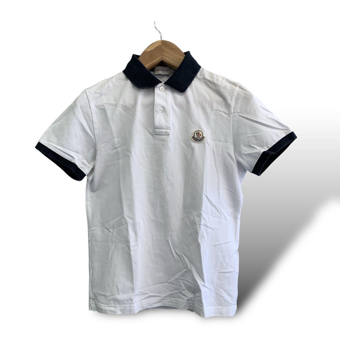 【美品】 モンクレール MONCLER トップス S ポロシャツ 半袖 ホワイト