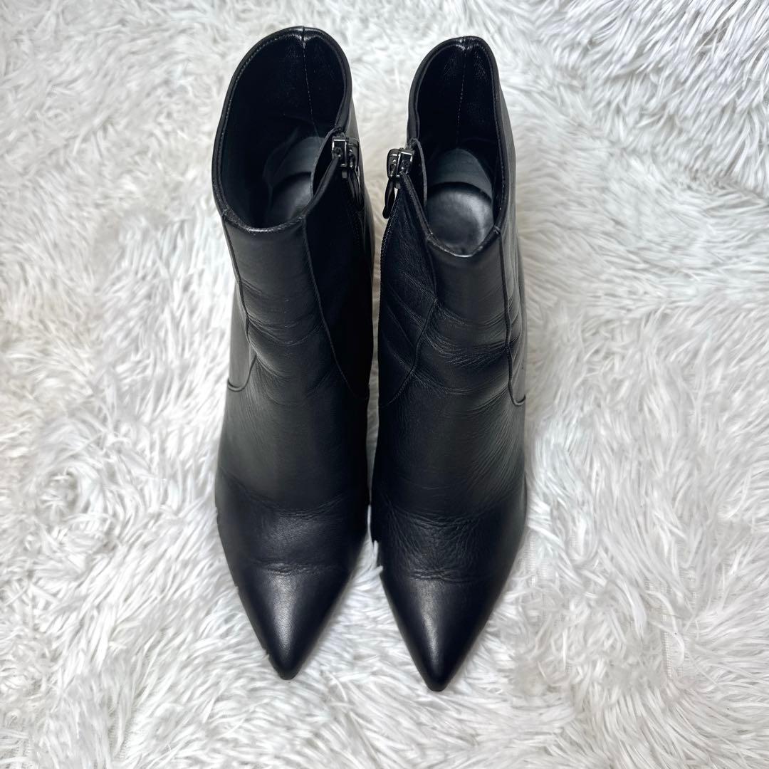 美品✨DIANA Domani タイアップ ショートブーツ レザー 黒 23cm