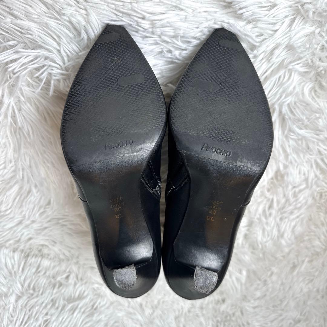 美品✨DIANA Domani タイアップ ショートブーツ レザー 黒 23cm