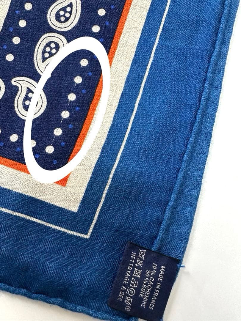 【HERMÈS】エルメスカシシル 140《高官の鞍 バンダナ》カシミヤシルク