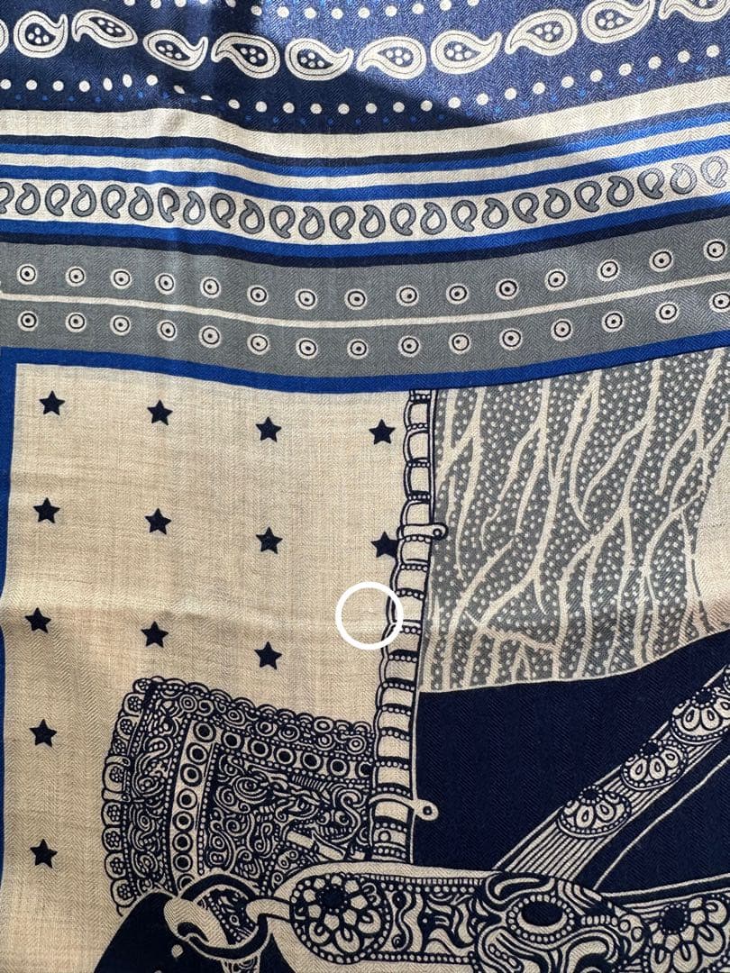 【HERMÈS】エルメスカシシル 140《高官の鞍 バンダナ》カシミヤシルク