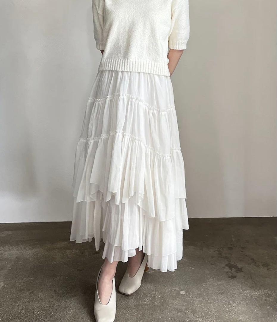 【新品】CASA FLINE カーサフライン　コットンティアードロングスカート